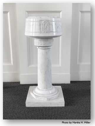 Photo of a baptismal font