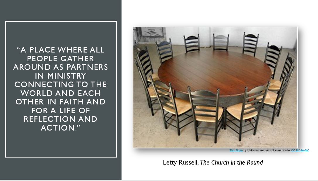 a place where all people gather around as partners in ministry connecting to the world and each other in faith and for a life of reflection and action